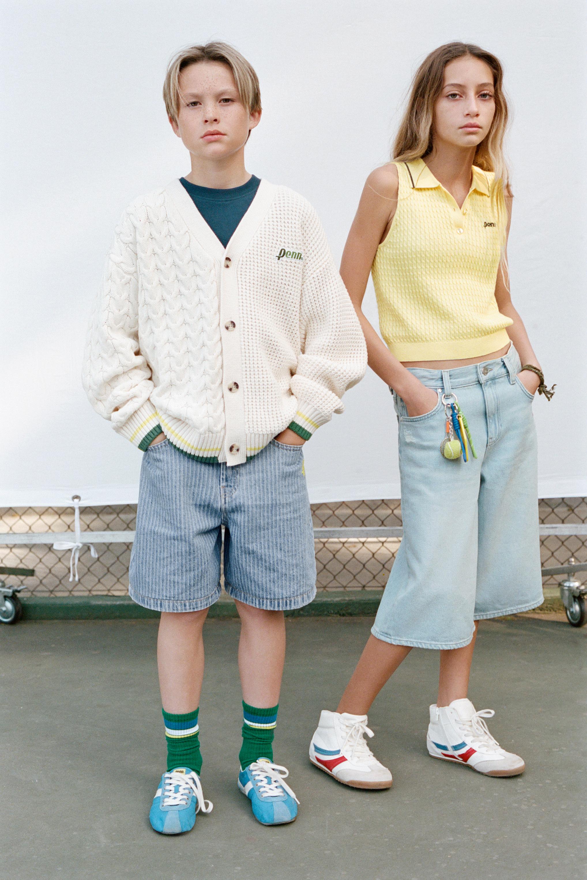 PENN © CABLE KNIT POLO TOP